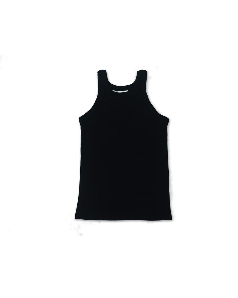H&M SLIM-FIT RIBBED BLACK TANK TOP