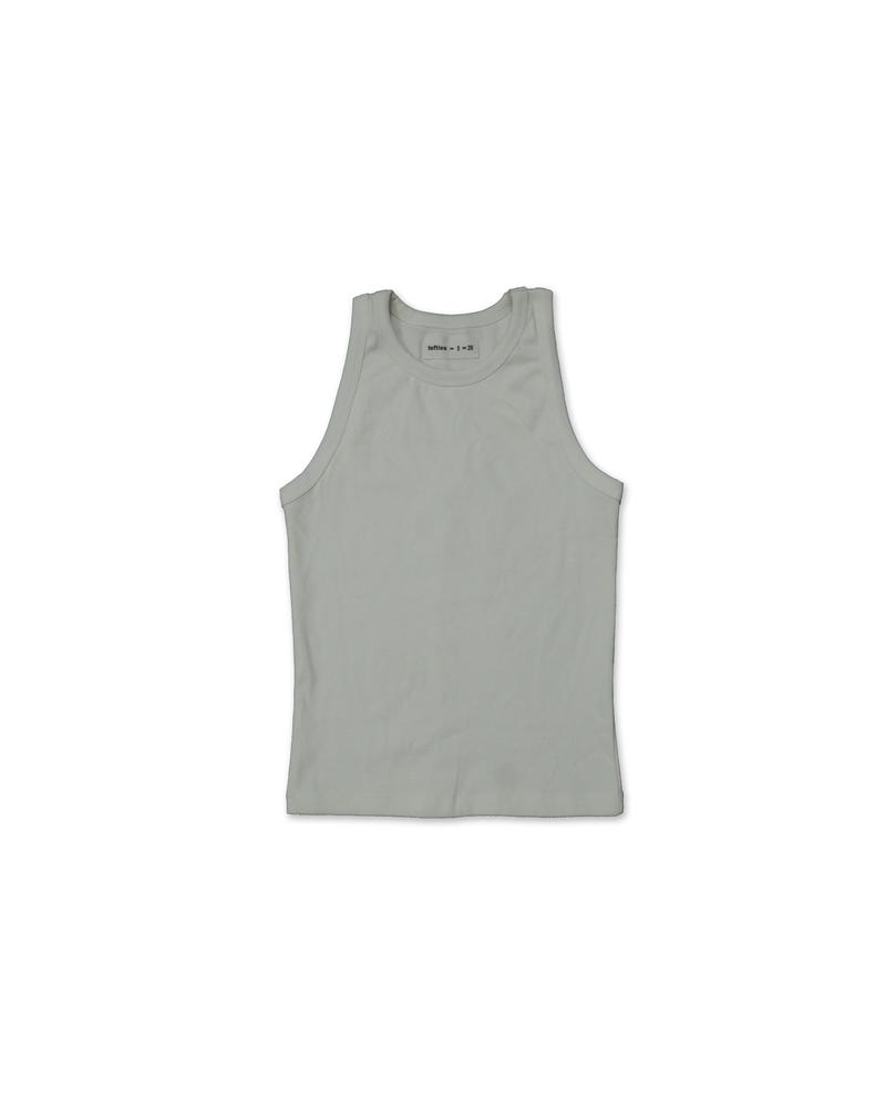 LEFTIES SLIM-FIT RIBBED WHITE TANK TOP